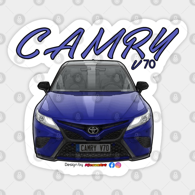 Toyota Camry V70 Blue Sticker by PjesusArt